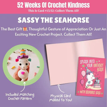 Birthday Card & Seahorse Crochet Pattern