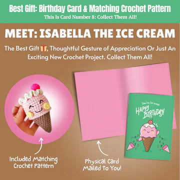 Birthday Card & Ice Cream Cone Crochet Pattern