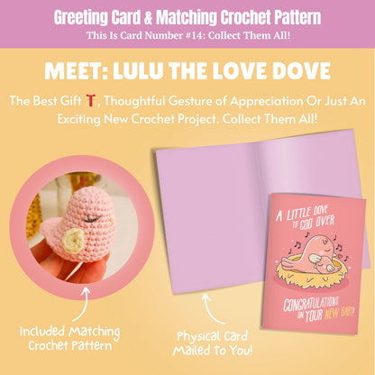 New Baby Card & Dove Crochet Pattern