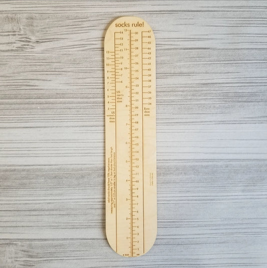 Sock Measuring Ruler