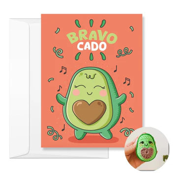 Congratulations Card & Avocado Crochet Pattern