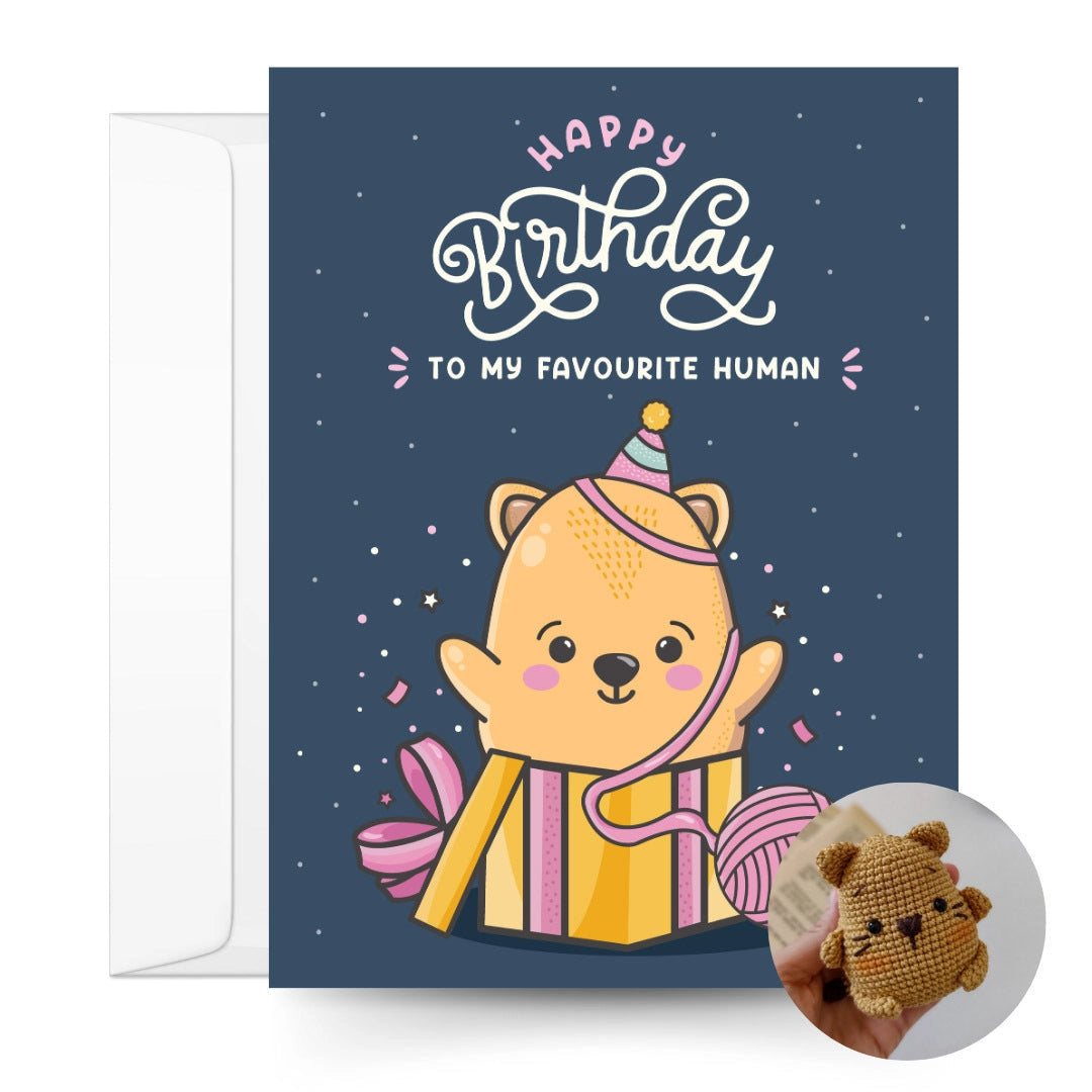 Birthday Card & Cat Crochet Pattern