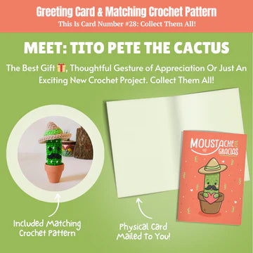 Thank You Card & Cactus Crochet Pattern