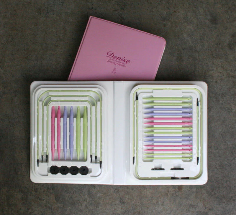 Pink Knitting Kit - Interchangeable Needle Set
