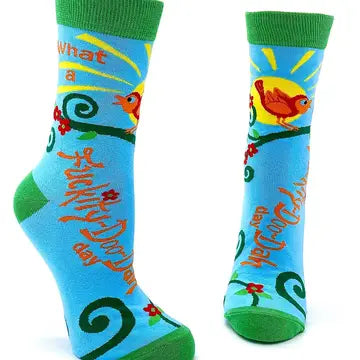 Fabdaz Women's Novelty Crew Socks