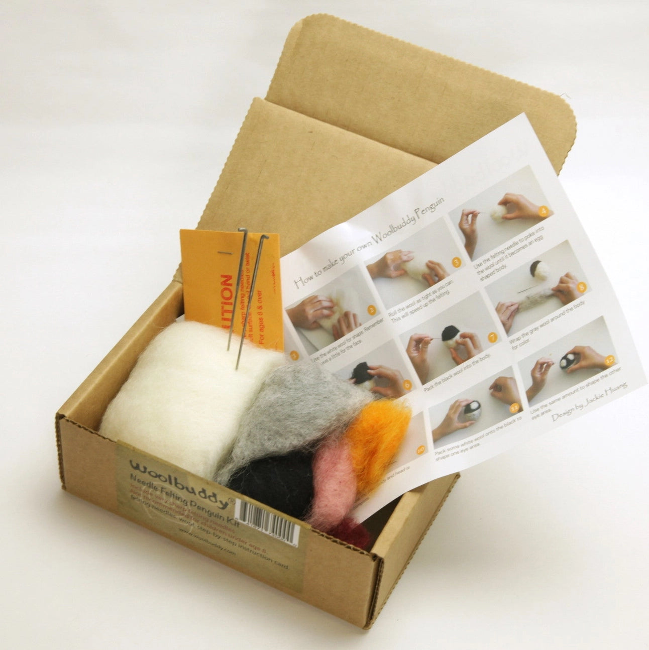 Needle Felting Penguin Kit