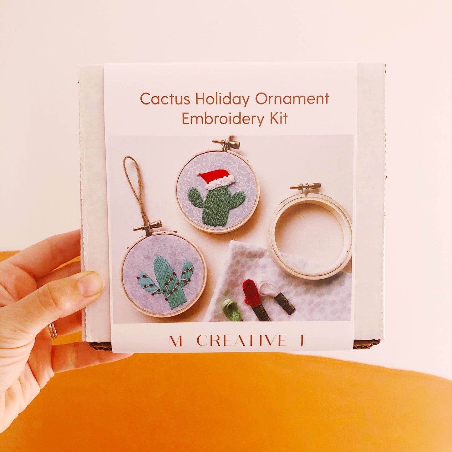 Cactus Holiday Ornaments Embroidery Kit